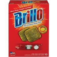Brillo Steel Wool Pads Lemon Scent 10 Count