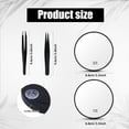 thumbnail image 2 of 10x 20x Magnifying Mirror, Makeup Mirror 3.5 Inch Magnifying Mirror with Tweezers Kit Portable Mini Travel Magnifying Mirror with Suction Cup Design for Women Men (Black), 2 of 7