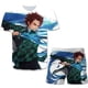 thumbnail image 1 of Conjuntos de ropa Demon Slayer para bebés y niñas, camisetas de manga corta de verano y pantalones cortos, 2 uds./trajes, nuevos trajes informales estampados 9T Gao Jinjia LED, 1 of 2