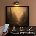thumbnail image 2 of Behome 3 Pack Picture Lights, Magnetic Battery Operated Painting Light with 3 Color Temperatures and 5 Brightness, Remote Dimmable Timer Picture Frame Light for Art Painting, Art Display, 2 of 7