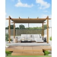 thumbnail image 5 of Garvee 10'x13' Aluminum Pergola with Retractable Canopy Outdoor Patio Shade Cover, 5 of 10