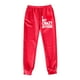 thumbnail image 2 of Gibobby Pantalones deportivos para mujeres Pantalones de chándal con forro polar para mujer, pantalones anchos y rectos (Rojo,M), 2 of 3