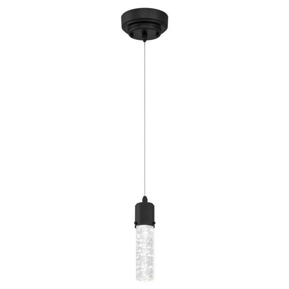 Westinghouse Lighting 6372300 LED Mini Pendentif avec Verre à Bulles - Noir Mat