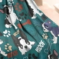 thumbnail image 3 of Boston Terrier with Bones and Paws Blanket,Comfortable Soft Lamb Wool Throw Blanket,All Season,Warm Lightweight Blankets for Sofa Bed Couch Living Room Chair,50"x60", 3 of 4