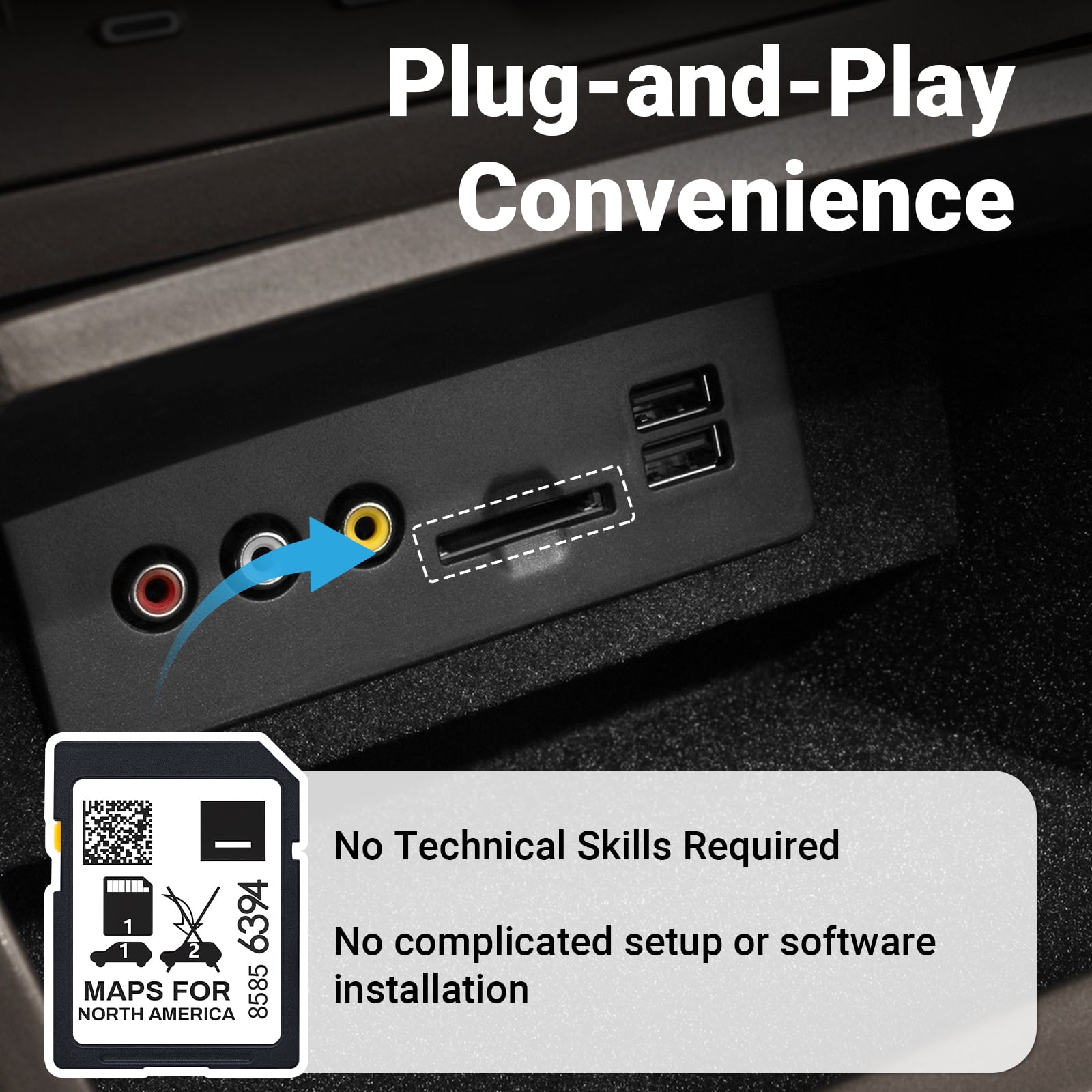 2025 Release GPS Navigation SD Card Compatible with GMC Chevry Cadilla Buick,Silverado, Equinox and More Navi System,USA Canada Mexico Maps,Plug and Play for Use,2024 Maps Updated - Part 85856394