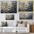 thumbnail image 4 of Designart "Meditative Movement In Grey And Beige III" Abstract Spirals Picture Framed Wall Art Living Room, 4 of 5