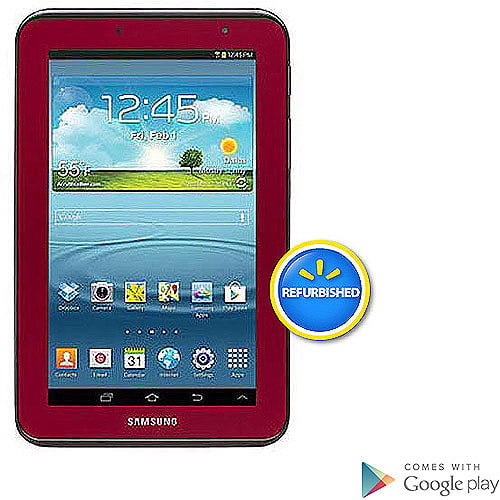 Restored Samsung Galaxy Tab 2 7" Tablet with Memory -Garnet Red (Refurbished) - Walmart.com