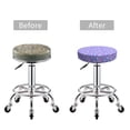 thumbnail image 5 of Round Bar Stool Seat Covers, violet purple Fish scale Elastic Round Chair Cover Stool Seat Slipcover Bar Stool Cushions Round Pad for 12-14 inch, 5 of 7
