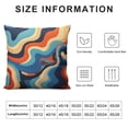 thumbnail image 5 of COMIO  Blue Orange Yellow Red Abstract Swirls Throw Pillow Covers Decor,Vingtage Retro 60s 70s Pillows Party Sofa Living Wall Room Bathroom kitchen Decor Cozy Square Cushion Decorations., 5 of 5