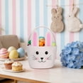 thumbnail image 4 of Home textile storage,Easter Basket For Toddler Woven Baby Easter Basket With Handle Empty Bunny Egg Basket For Girls Boys Kids, 4 of 8