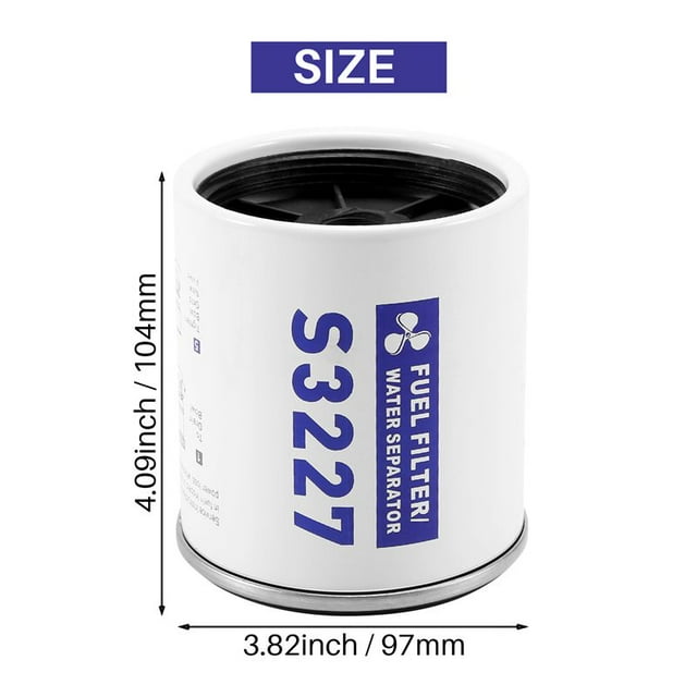 S3227 Outboard Marine Fuel Filter elements Fuel Water Separator Filter elements,1* Fuel Filter Element,White