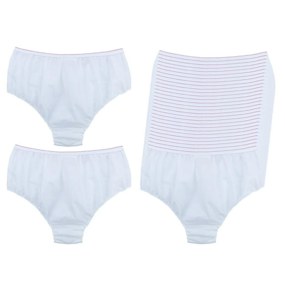 30 Pack Women Panties Ladies Briefs Disposable Underwear Lightweight with Elastic Waistband for Overnight Stays