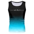 thumbnail image 4 of BUWTTED Tank Tops Men Slim Fit Sleeveless Casual Summer Workout Muscle Shirt Breathable Stretchable Athletic Activewear Blue Shirt L, 4 of 4