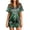Green, variant on Women's Halloween Pajama 2 Piece Sets Skull Witch Hat V Neck Lapel Collar Horror Blouses and Candy Pumpkin High Waist Spooky Shorts, S