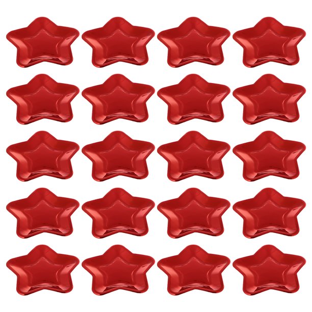 EeaseMX 30 platos de fiesta, platos de papel, platos desechables, platos de estrella de cinco puntas, suministros para fiestas