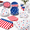Blue,red,white, variant on Basketball Themed Party Supply Set, Serves 24, Includes Plates, Cups, Napkins, Utensils