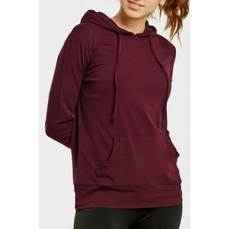 Sofra Women's Lightweight Cotton Long Sleeve Pullover Thin Hoodie Jacket