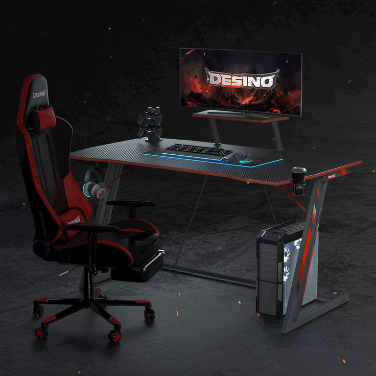 DESINO Gaming Desk 32 Inch PC Computer Desk, Home Office Desk Table Gamer  Workstation, Simple Game Table, Black