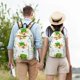 thumbnail image 4 of Disketp happy dog. St. Patricks Day print Canvas Backpack Lightweight Travel Daypack Student Rucksack Laptop Backpack-Medium, 4 of 5