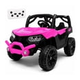 thumbnail image 1 of Carro Electrico Montable para niños con Control Remoto y Manejo Directo Auto Rosa con USB Bluetooth Luces Bocina y Musica, 1 of 1