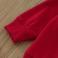 thumbnail image 5 of SonxaHe Infant Boys Girls Christmas Sweatshirt Long Sleeved Letter Embroider Shirt Child Outerwear Xmas Fall Sweatshirts Red,Sized 18-24 M, 5 of 6