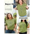 thumbnail image 3 of XCHQRTI Christian Shirts for Women Plus Graphic Blessed Girl Tees Jesus Religous Tops, 3 of 8