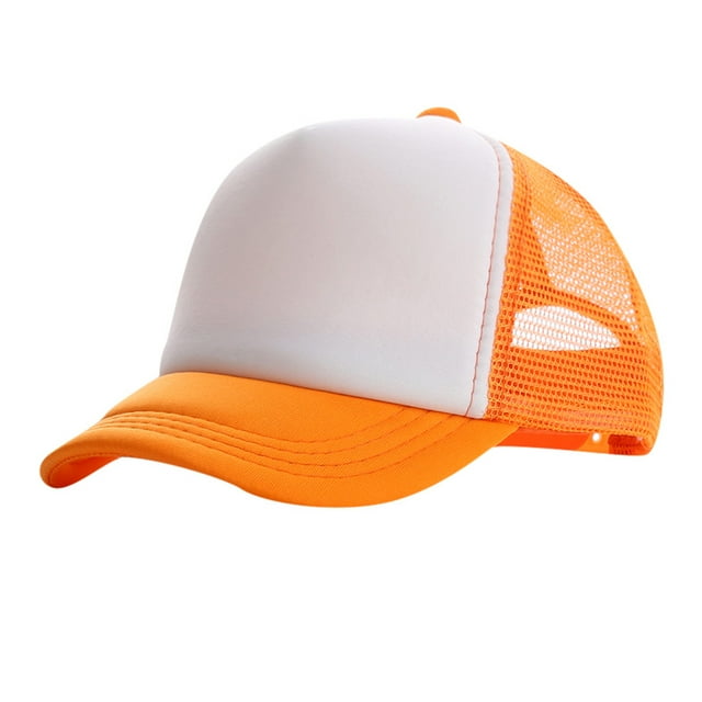 MIASHUI Summer Baseball Cap for Boys Girls Breathable Mesh Sun Hats,Orange,One Size