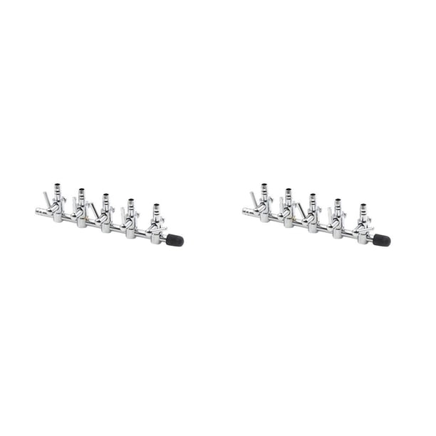 Methold Tubo de flujo de aire para acuario, regulador de bomba de oxígeno para pecera, válvula reguladora de aire, tubo de acero inoxidable para flujo Type4 NO4 Methold CBP122796