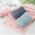 thumbnail image 5 of Cute bath towel New strawberry embroidered designer towel set cotton bath towel Ladies cute towel (Color : Pink, Size : 2pcs towel set) Pink 2pcs towel set, 5 of 5