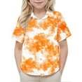 thumbnail image 4 of UQJfacai Kids' Fashion Tie-Dye Button Down Shirts Casual Gradient Short Sleeve Collared Shirt with Pocket for Boys & Girls (Ages 2-15 Years), 4 of 7