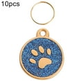 thumbnail image 2 of 10Pcs Pet Dog Cat ID Tag  Claw Engraved Collar Pendant Key Holder Bag Decor, 2 of 10