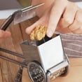 thumbnail image 4 of Molinillo de queso manual, rallador de tambor de acero inoxidable para alimentos, cocina y herramienta rotativa, 4 of 5