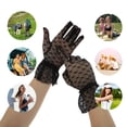 thumbnail image 4 of Guantes bloqueadores del sol únicos 1 par de mitones bloqueadores del sol para conducir para mujeres en negro, 4 of 5