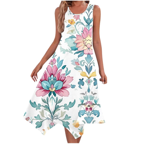 Pantalones Cortos para Vestidos Bajos Mujeres sin Mangas Cuello Redondo Cordón Ruffle A-Line Mini Vestido Poliéster, Vestido Casual para Citas Y Fiesta
