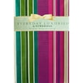 thumbnail image 4 of Newbridge Bold Festive Stripe Vinyl Flannel Back Tablecloth, Modern Colorful Teal, Lime and Pink Striped Easy Care Tablecloth with Flannel Backing, 60” x 84” Oblong/Rectangle, 4 of 8