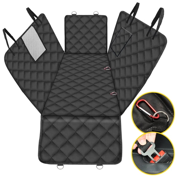 XUKEY Car Seat Cover Protector Rear Back Pet Dog Pad Travel Waterproof Hammock Protector Cushion Mat Black