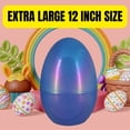 thumbnail image 2 of Greenbrier International Iridescent Jumbo Plastic Egg 12 Inch, Reusable Easter Egg for Hunts, Baskets & Crafts, with BONUS LaPrima Morceau Bonbon, 2 of 7