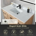 thumbnail image 5 of Anais 48" Wood Vanity in Light Brown with White Composite Stone Top no Mirror, 5 of 11