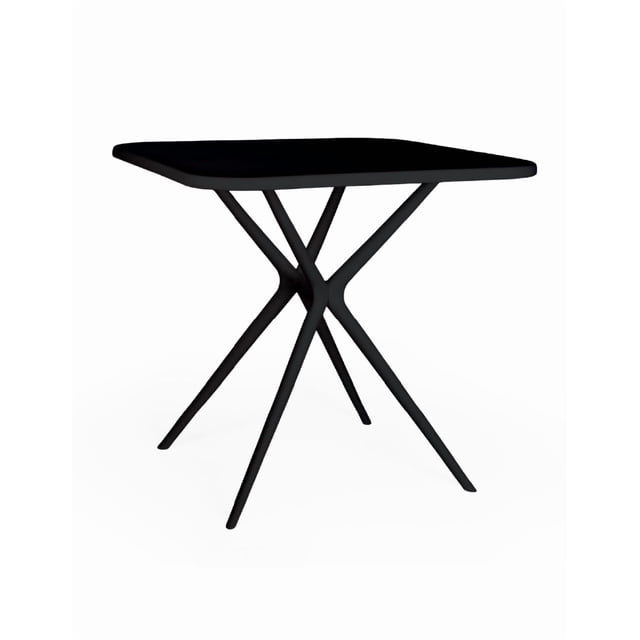 OFFIHO Mesa Tonnati Negro cuadrada para exterior
