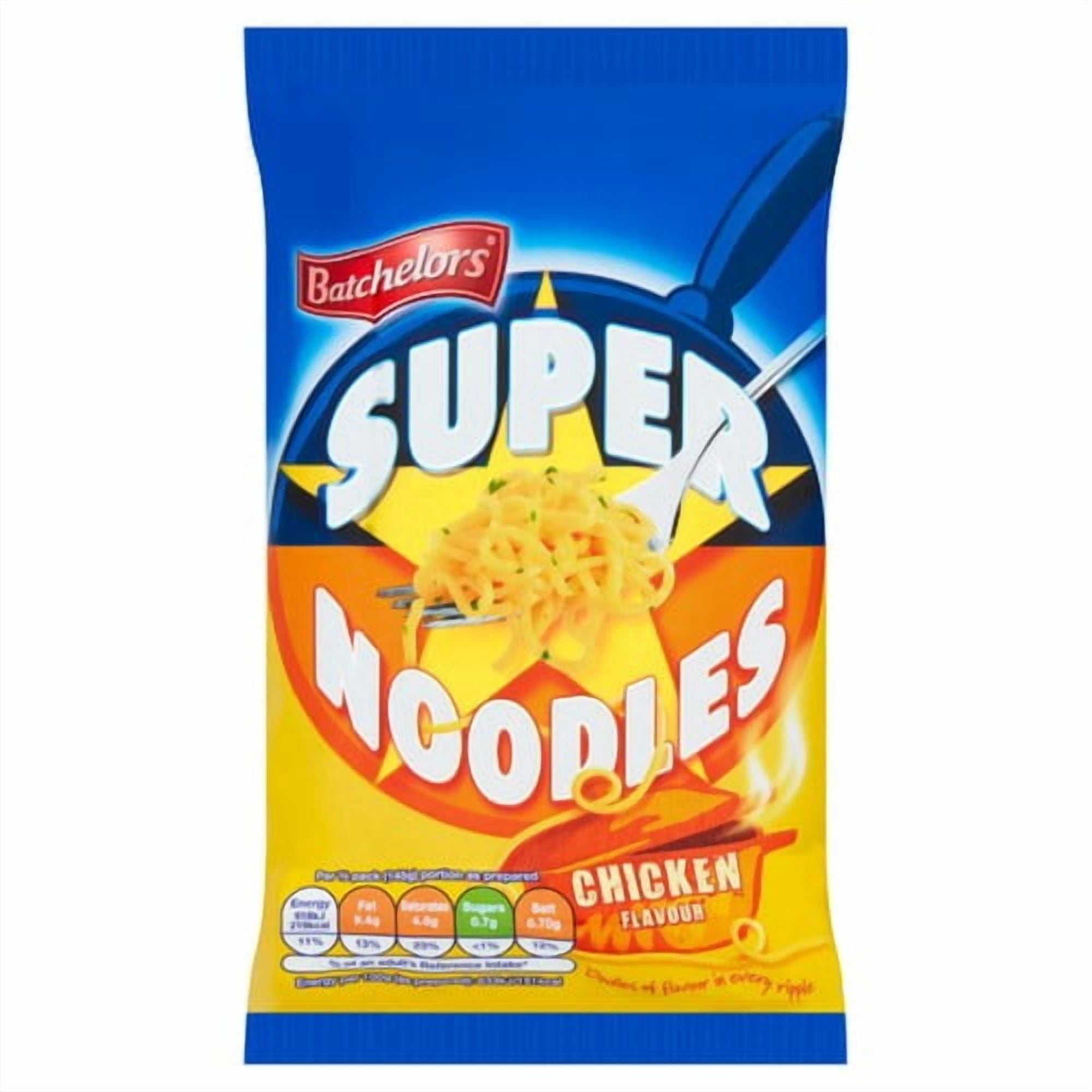 Batchelors Super Noodles Chicken Flavour Instant Noodles 90g, British Import (Pack of 3)