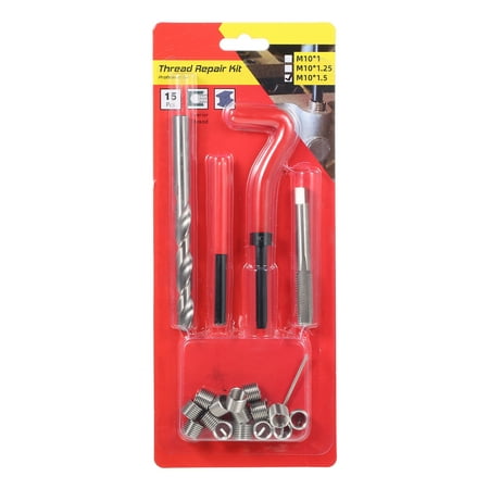 

Tomshoo 20Pcs Metric Thread Insert Kit M5 M6 M8 M12 M14 Helicoil Car Pro Coil Tool * 1.5