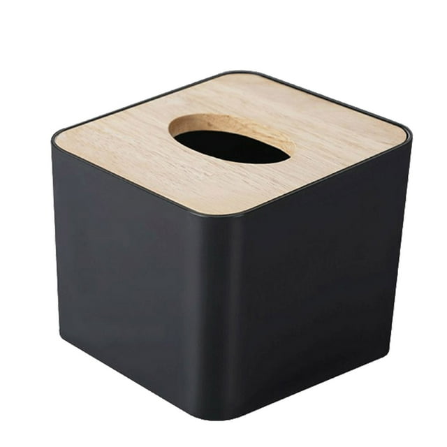 Caja de Madera para Toallas de Papel - Estilo Europeo, Papel Grueso - Resistente con Tapa, Diseño Elegante - para Hoteles/Cocinas, Organizar Servilletas