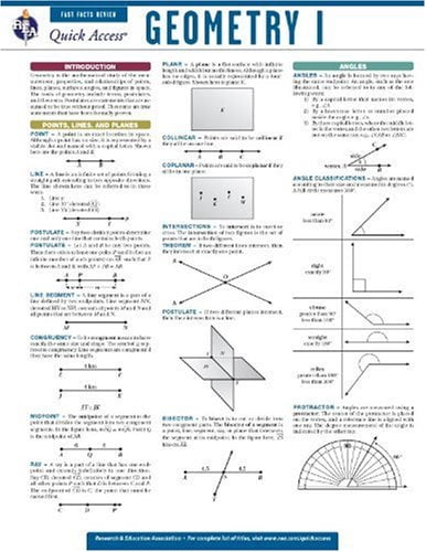 Pre-Owned Geometry 1: Rea Quick Access Reference Chart Paperback ...