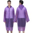 thumbnail image 5 of Rain Ponchos for Adults Reusable, 2 Pcs Raincoats Emergency for Women Men with Hood and Drawstring, 5 of 7