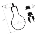 thumbnail image 5 of KRONDO YZH Brass Lamp Harp Kits with Finials and Detachable Light Duty Bases, Accessories Set, 5 of 7