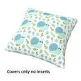 thumbnail image 3 of Throw Pillow Covers Set of 4 Blue Green Snail Leaves Soft Decorative Pillowcase for Couch Living Room Bed Sofa, Square Pillow Covers Pillow Protector with Zipper, Home Decor 18"x18", 3 of 7