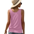 thumbnail image 4 of Langwyqu Summer Women Solid Color V-Neck Sleeveless Tank Tops Camisole, 4 of 4