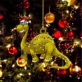 thumbnail image 2 of Indoor Christmas Decorations 2025 Diy Cute Cartoon Dinosaur Ornament For Christmas Tree Decoration Car Rearview Mirror Pendant Crafts Collection, 2 of 7