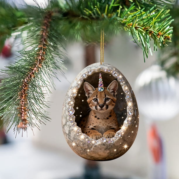 Seyotauo 2D Acrylic Animal Decorations for Christmas Trees and Home Parties - Animal Christmas Tree Ornaments | Hangable Ornaments for Keychain Backpack Wall Car Rearview Mirror Festive Season