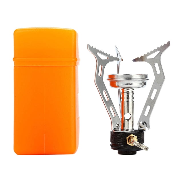 Estufa de Gas DYNWAVEMX para acampar a prueba de viento con estuche de almacenamiento Mini quemador plegable